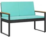 Bank Outdoor 2 -seater 107 X 61 X 80 Cm Poly-rattan Rechteckig Vidaxl