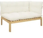 Vidaxl Corner Sofa Unit Light Acacia And Cream White Acacia Wood