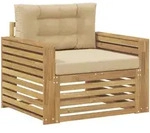 Outdoor-sofa Polyester Wei&szlig; Und Beige Vidaxl