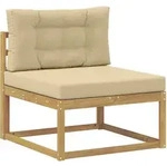 Outdoor Mittelsofa Polyester Wei&szlig; Vidaxl