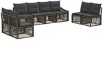 Gartensofa-set 8 Stk. Grau Poly-rattan Vidaxl