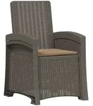 Liegesessel Garten Rattan-optik Hellgrau Und Taupe Pp Vidaxl