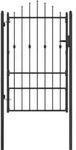 Vidaxl Fence Gate Asten 100 X 150 Cm Metal Black Lockable