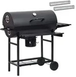 Fassgrill Mit R&auml;dern Und Regalen 3 Stk. 115 X 85 X 95 Cm Metall Vidaxl