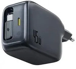 Enercore Cj11 45w Usb-c-wandladeger&auml;t Mit Einziehbarem Usb-c-kabel &ndash; Schwarz