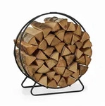 Relaxdays - Kaminholzregal, Rund, Holzscheite Stapelhilfe, Aus Stahl, Innen,
