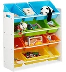 Kinderregal Mit Regalboxen, Aufbewahrungsregal, Buntes Spielzeugregal,