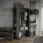 Kleiderschrank Elmo, Anthrazit, 80 X 200 Cm 2er Set, Vicco