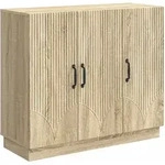 Vidaxl Sideboard Sonoma Oak 89 X 34.5 X 77 Cm Engineered Wood