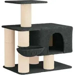 Vidaxl Cat Tree With Sisal Scratching Posts Dark Grey 96 Cm