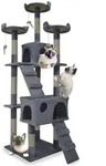 Bituxx - Xl Katzen Kratzbaum Hellgrau Katzenbaum Katzenhaus Katzenturm Sisal Pl&uuml;sch