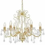 Kronleuchter Mit Kristallperlen Golden Rund 6&times;e14 - Vidaxl