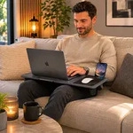 Serviertisch Schwarz Laptoptisch-170488380-schwarz