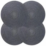 Jute-untersetzer 4 Stk. Dunkelgrau 100% Tossa-jute Vidaxl