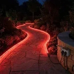2x Led Lichterrschlauch Rot Au&szlig;en Garten Terrassenbeleuchtung Transparent...