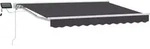 Vidaxl Manual Awning Frame With Leds White And Anthracite 3.5 X 2 M