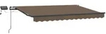 Ausziehbare Markise Taupe 450 X 350 Cm Stoff Und Aluminium Vidaxl