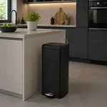 Metall Tretm&uuml;lleimer 30l Schwarz-mtm1002-schwarz
