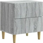 Vidaxl Bedside Cabinet Grey Sonoma 43 X 34.5 X 48 Cm Engineered Wood