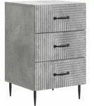 Vidaxl Bedside Cabinet Concrete Grey 43 X 41 X 66.5 Cm Engineered Wood