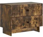 Vidaxl Bedside Cabinet Smoked Oak 62 X 34.5 X 47.5 Cm Engineered Wood