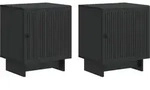 Vidaxl Bedside Cabinet 2 Pcs Black 43 X 34.5 X 50 Cm Engineered Wood