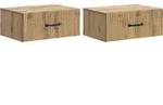 Vidaxl Wall-mounted Bedside Cabinet 2 Pcs Artisan Oak