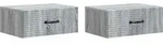 Wandmontierter Nachttisch 2 Stk. Sonoma-grau 49 X 34,5 X 20 Cm Vidaxl