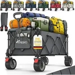 Tresko&reg; Bollerwagen Faltbar 215l Mit Bremse Handwagen Klappbar 150kg Inkl.