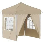 Vidaxl Pop-up Party Tent 195 X 195 X 245 Cm Cream Oxford Fabric