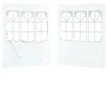 Vidaxl Party Tent Sidewall 2 Pcs 200 X 195 Cm White Pe And Steel