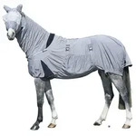 Equest Ekzemerdecke Culex C&sup3; F&uuml;r Pferde, Mit Maske, Grau - L / 145 Cm