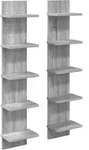 Wandregal 2 Stk. Sonoma-grau 22 X 15 X 100 Cm Holzwerkstoff Vidaxl