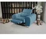 Sessel Mit Relaxfunktion Bastien Relax In Stoff Aragon Blau