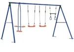 Outdoor Schaukelset Mehrfarbig Stahl Und Pe Vidaxl