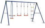 Outdoor Schaukelset Mehrfarbig Stahl Und Pe Vidaxl