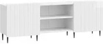 Vidaxl Tv Cabinet High Gloss White 150 X 31 X 52 Cm Engineered Wood