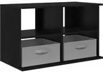 Vidaxl Tv Stand With Drawer Black Oak 79 X 40 X 48 Cm