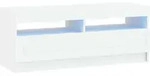 Vidaxl Led Tv Cabinet White Engineered Wood