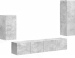Tv-schrankset 4 Stk. Beton Grau Holzwerkstoff Vidaxl