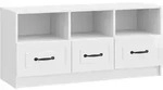 Vidaxl Tv Cabinet High Gloss White 102 X 34.5 X 47 Cm Engineered Wood