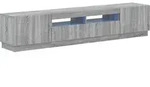 5-teiliges Led Tv Schrank Sonoma-grau Holzwerkstoff Vidaxl