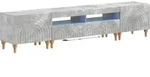 3-teiliges Led Tv Regal Betongrau Holzwerkstoff Vidaxl