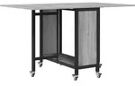 Faltbarer Esstisch Mit Rollen 130 X 80 X 76,5 Cm Stahl Pb Vidaxl
