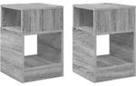 Vidaxl End Table 2 Pcs Grey Sonoma 30.5 X 30 X 45 Cm Engineered Wood