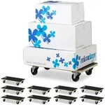 10 X Transportroller Mit Feststellbremse, 400 Kg, Lenkungsrollen, Anti-rutsch-belag,