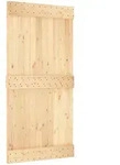 Vidaxl Sliding Door Narvik Natural And Black 100 X 210 Cm (213.5 Cm)
