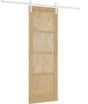 Vidaxl Sliding Door 73.5 X 211 Cm Solid Pine Wood Natural And White