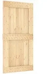 Vidaxl Sliding Door Narvik Natural And Black 100 X 210 Cm (213.5 Cm)