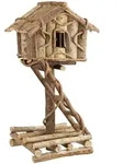 Vogelhaus Stehend, Unbehandeltes Deko Vogelh&auml;uschen Auf St&auml;nder, Handgemachtes